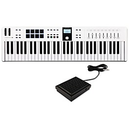 Arturia KeyLab Essential 61 mk3 Keyboard Cont... Arturia KeyLab Essential 61 mk3 Keyboard Controller With Sustain Block White