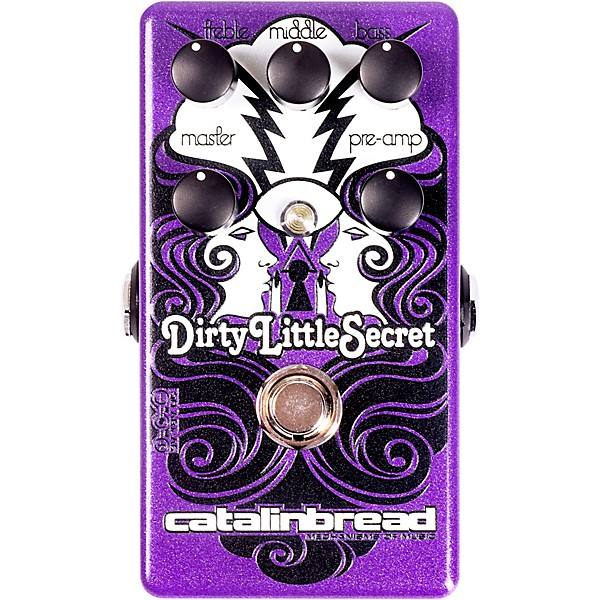 Catalinbread Limited-Edition Dirty Little Secret Marshall Amp Emulation Effects Pedal Sparkle Purple