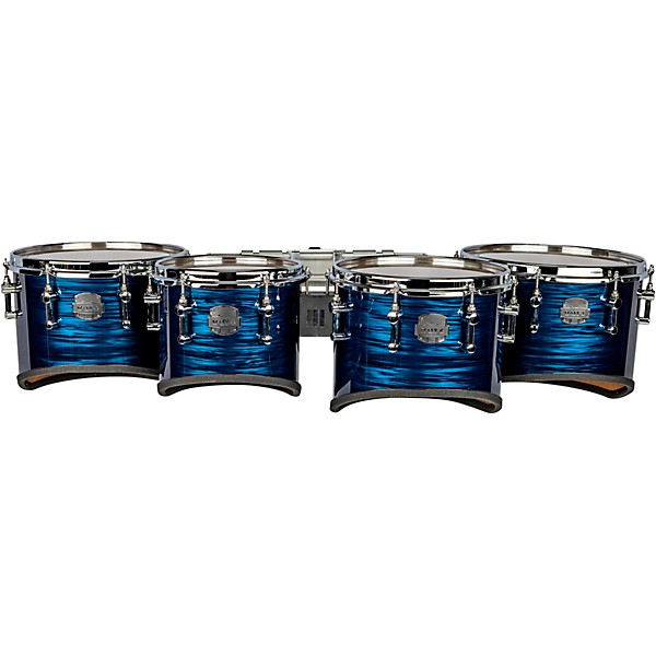 Mapex Quantum Mark II Drums on Demand Series California Cut Tenor Small Marching Quad 8, 10, 12, 13 in. Navy Ripple