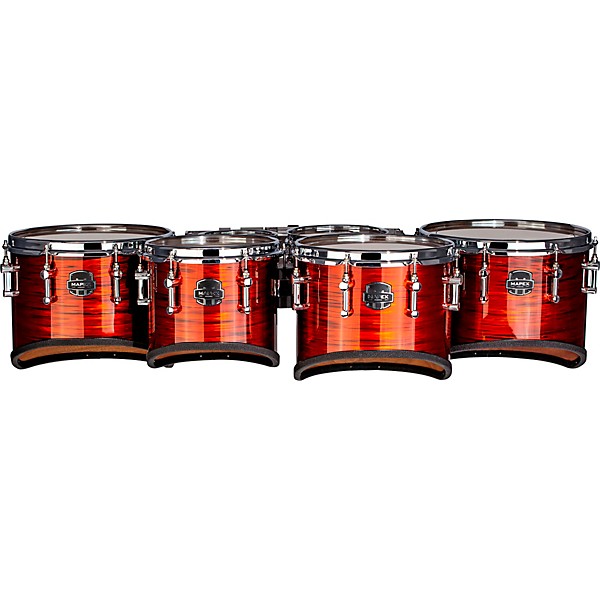 Mapex Quantum Mark II Drums on Demand Series Tenor Large Marching Sextet 6, 8, 10, 12, 13, 14 in. Red Ripple