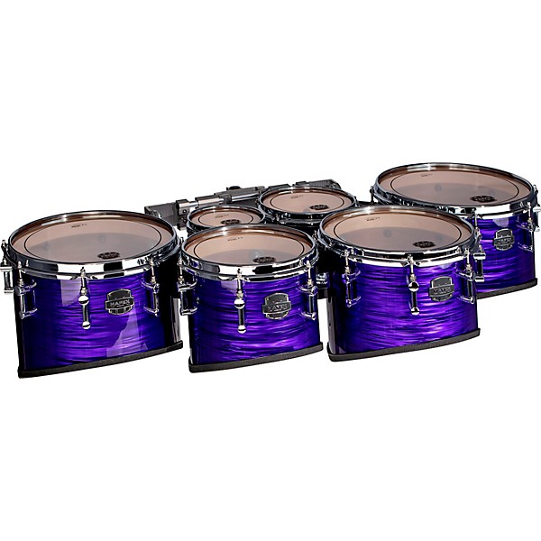 Mapex Quantum Mark II Drums on Demand Series Tenor Large Marching Sextet 6, 8, 10, 12, 13, 14 in. Purple Ripple