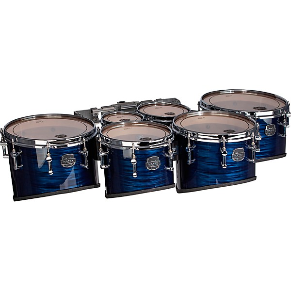 Mapex Quantum Mark II Drums on Demand Series Tenor Large Marching Sextet 6, 8, 10, 12, 13, 14 in. Navy Ripple