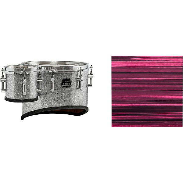 Mapex Quantum Mark II Drums on Demand Series California Cut Single Marching Tenor 6, 14 in. Burgundy Ripple