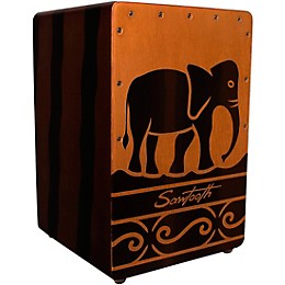 Sawtooth Harmony Series Hand-Stained Elephant Design Compact Cajon With Carry Bag