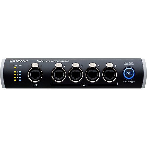 PreSonus Personal Monitoring Bundle With 4 EarMix 16M Personal Mixers and SW5E 5-Port AVB Switch