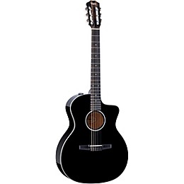 Taylor 214ce-N DLX Special Edition Grand Auditorium Nylon-String Acoustic-Electric Guitar Black