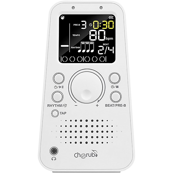 Cherub WSM-289 Rechargeable Digital Metronome White