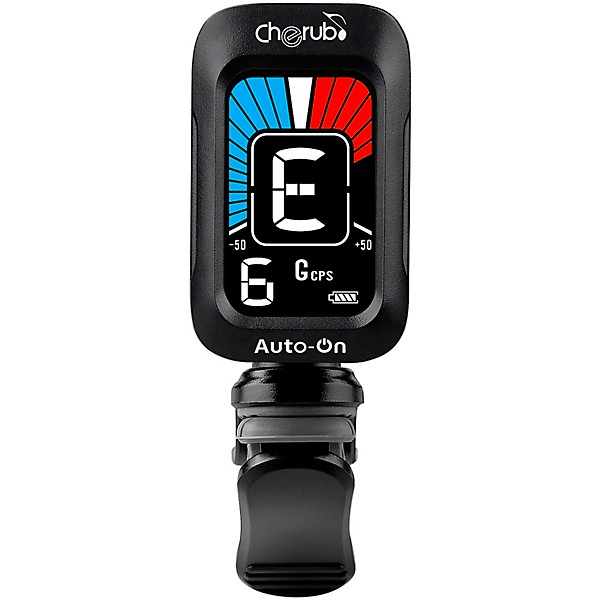 Cherub WST-645 Auto-On Rechargeable Clip Tuner Black