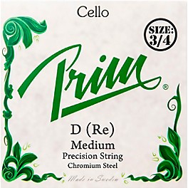 Prim Precision Cello D String 4/4 Size, Heavy Prim Precision Cello D String 3/4 Size, Medium