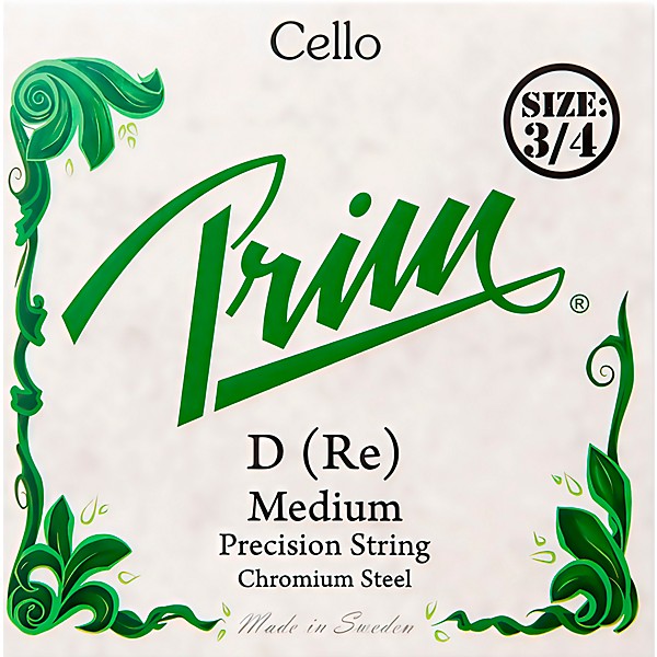 Prim Precision Cello D String 3/4 Size, Medium