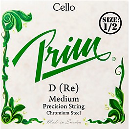 Prim Precision Cello D String 4/4 Size, Heavy Prim Precision Cello D String 1/2 Size, Medium