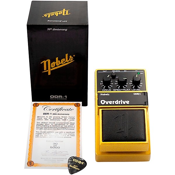 Nobels ODR-1 30th Anniversary Edition Overdrive Effects Pedal Metallic Gold