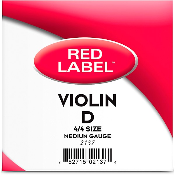 Super Sensitive Red Label Series Violin D String 4/4 Size, Medium