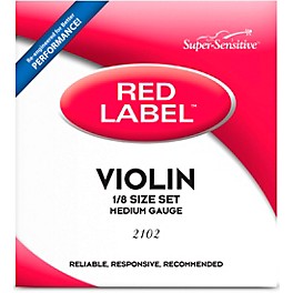 Super Sensitive Red Label Series Violin String Set 1/4... Super Sensitive Red Label Series Violin String Set 1/8 Size, Medium