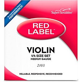 Super Sensitive Red Label Series Violin String Set 1/4... Super Sensitive Red Label Series Violin String Set 1/4 Size, Medium