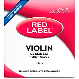 Super Sensitive Red Label Series Violin String Set 1/4... Super Sensitive Red Label Series Violin String Set 1/2 Size, Medium