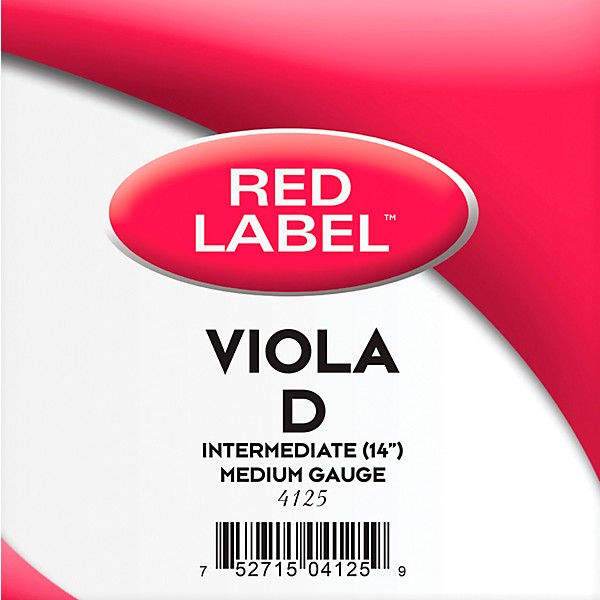 Super Sensitive Red Label Series Viola D String 14 in., Medium