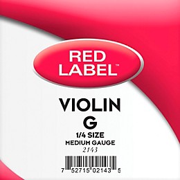 Super Sensitive Red Label Series Violin G String 1/4 Size, Medium
