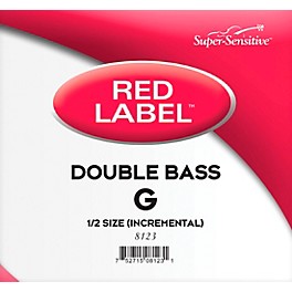 Super Sensitive Red Label Series Double Bass G Stri... Super Sensitive Red Label Series Double Bass G String 1/2 Size, Medium