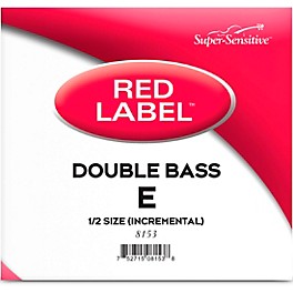 Super Sensitive Red Label Series Double Bass E Stri... Super Sensitive Red Label Series Double Bass E String 1/2 Size, Medium