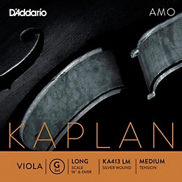 D'Addario Kaplan Amo Series Viola G String 16+ in., Medium