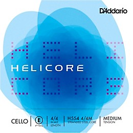 D'Addario Helicore Fourths Tuning Cello E String 4/4 Size, Medium