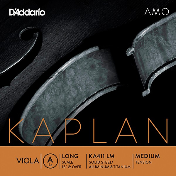 D'Addario Kaplan Amo Series Viola A String 16+ in., Medium