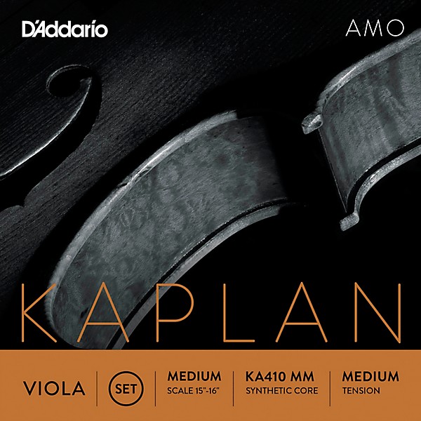 D'Addario Kaplan Amo Series Viola String Set 15 to 16 in., Medium