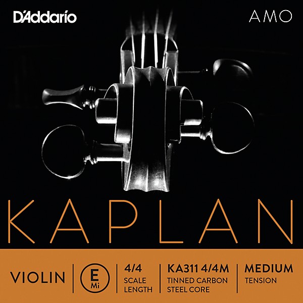 D'Addario Kaplan Amo Series Violin E String 4/4 Size, Medium