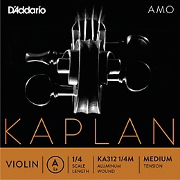 D'Addario Kaplan Amo Series Violin A String 1/4 Size, Medium