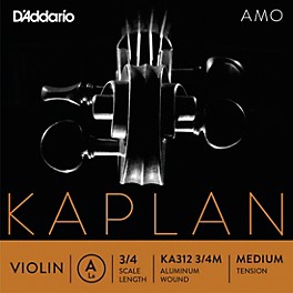 D'Addario Kaplan Amo Series Violin A String 3/4 Size, Medium