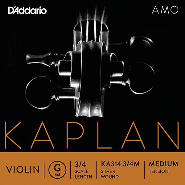 D'Addario Kaplan Amo Series Violin G String 3/4 Size, Medium