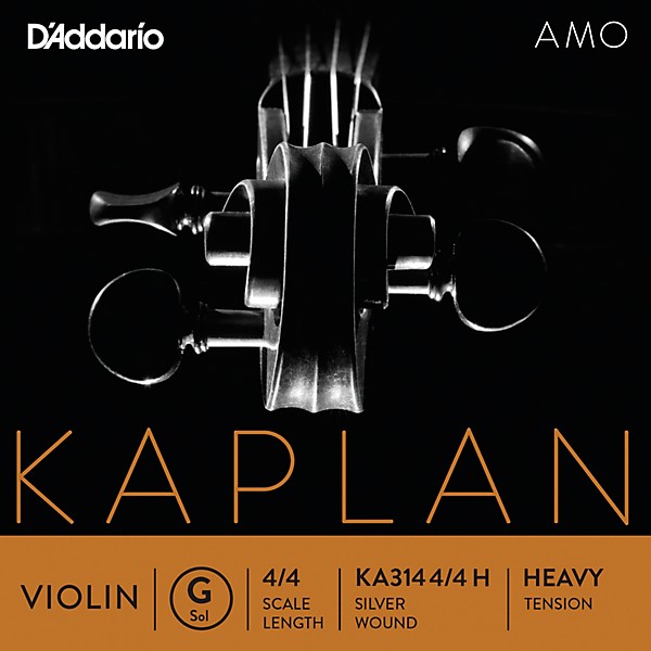 D'Addario Kaplan Amo Series Violin G String 4/4 Size, Heavy
