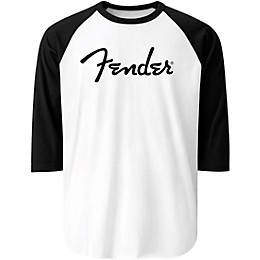 Fender Raglan Long-Sleeve Baseball T-Shirt - Large Black/White