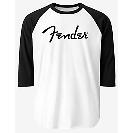 Fender Raglan Long-Sleeve Baseball T-Shirt - Large Black/White