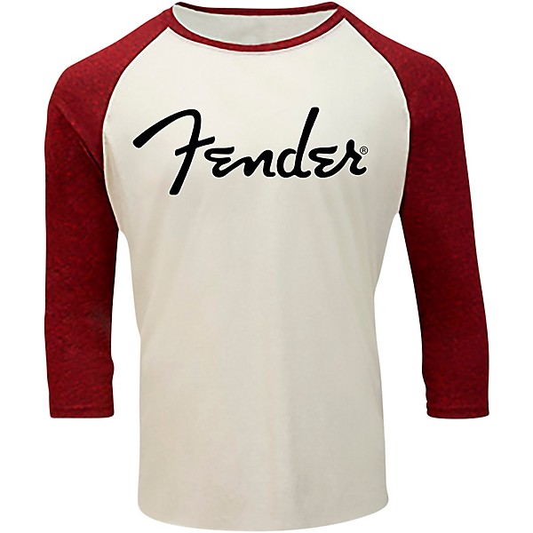 Fender Raglan Long Sleeve Baseball T-Shirt X Large Red