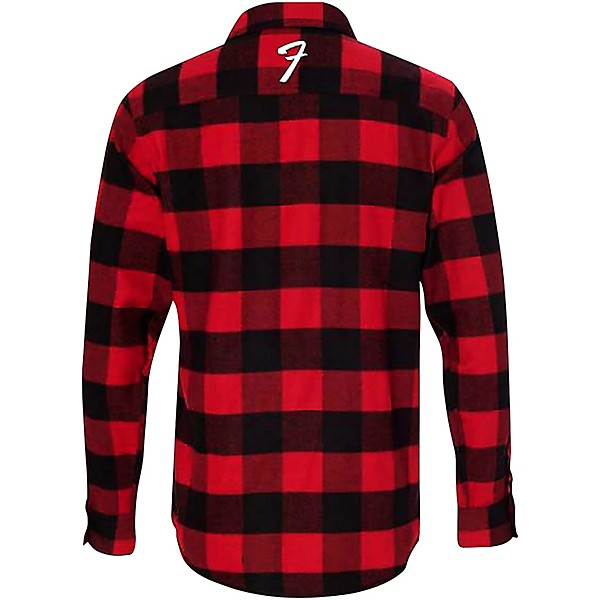 Fender Flannel Button-Up Shirt Medium Red