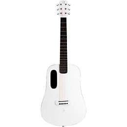 LAVA MUSIC Blue Lava Original Acoustic-Electric Guitar With FreeBoost & Airflow Bag Walnut Frost White