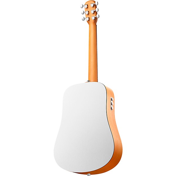 LAVA MUSIC Blue Lava Original Acoustic-Electric Guitar With FreeBoost & Airflow Bag Walnut Frost White