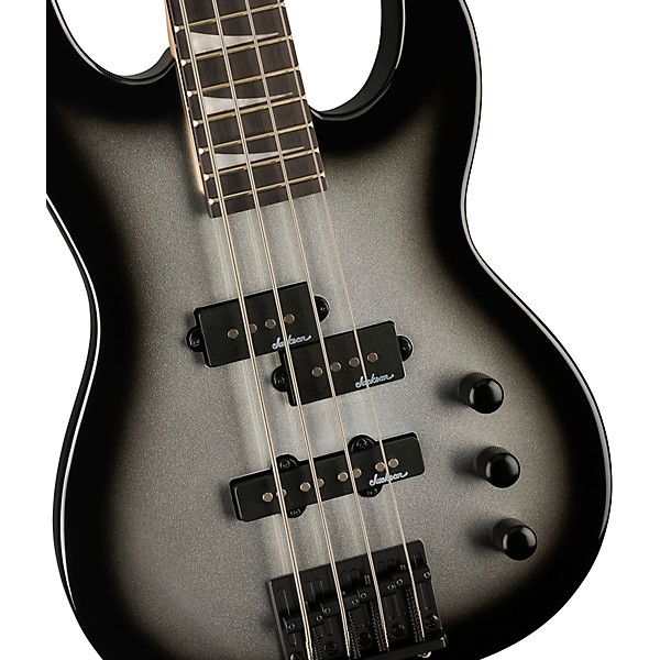 Jackson JS Series Concert Bass Minion JS1X Short-Scale Guitar Silver Burst