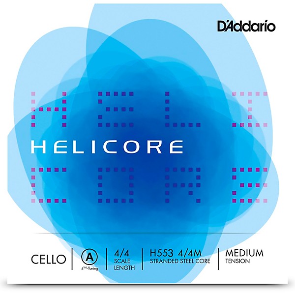 D'Addario Helicore Fourths Tuning Cello A String 4/4 Size, Medium