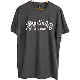 Martin Script Logo Short Sleeve T-Shirt Medium Gray Martin Script Logo Short Sleeve T-Shirt XX Large Gray