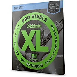 D'Addario EPS300-5 Tapered Steel Bass Guitar Strings .043 - .127