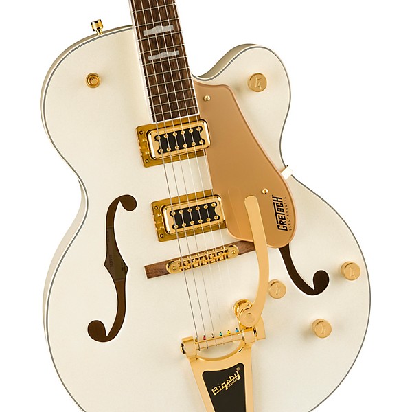 Gretsch Guitars G5427TG Electromatic Hollowbody Single-Cut Bigsby Limited-Edition Electric Guitar Champagne White Gold