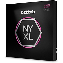 D'Addario Nickel Wound Light 5-String Bass Strings - Super Long Scale .045 - .130