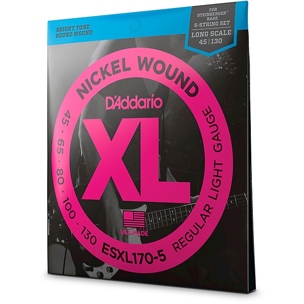 D Addario ESXL170 5 Nickel Wound Light 5 String Bass Strings