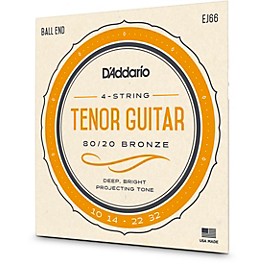 D'Addario EJ66 80/20 Bronze Acoustic Tenor Light Guitar Strings .010 - .032