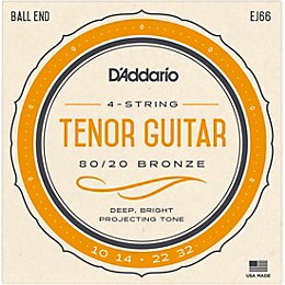 D'Addario EJ66 80/20 Bronze Acoustic Tenor Light Guitar Strings .010 - .032