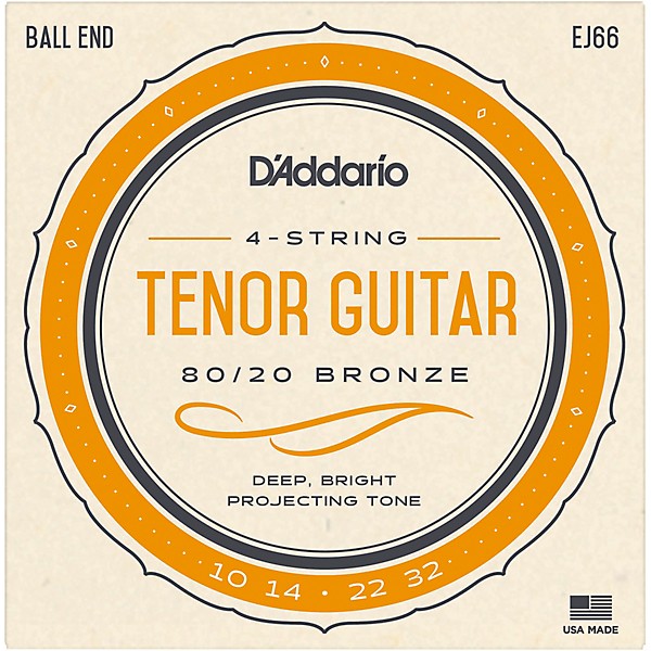 D'Addario EJ66 80/20 Bronze Acoustic Tenor Light Guitar Strings .010 - .032