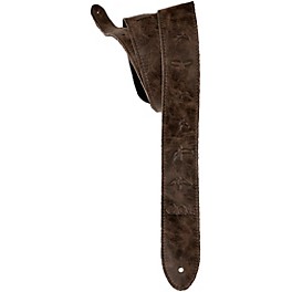 PRS 2" Embossed Birds Leather Guitar Strap Worn Black PRS 2" Embossed Birds Leather Guitar Strap Worn Black